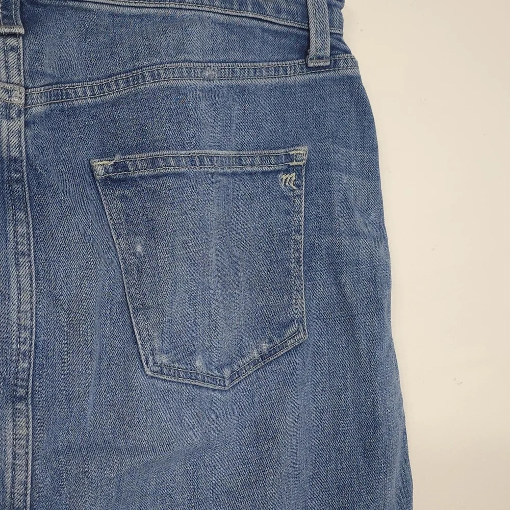 MADEWELL Distressed Casual Utility Denim Mini Skirt, Released Hem Size 29 - Picture 5 of 16